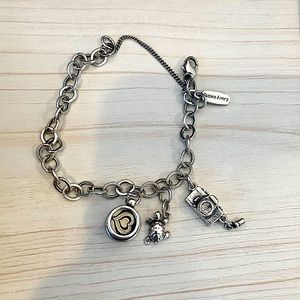 James Avery bracelet w/ charms (enamel latte, turtle, & camera w/ film charm)